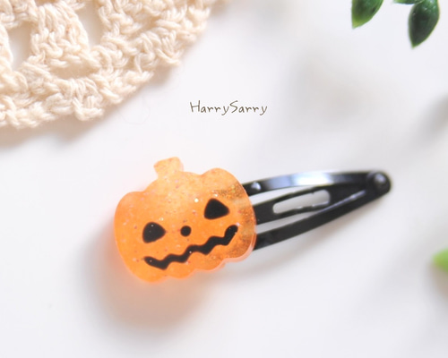 ハイジ様お取り置き№3704　ハロウィンレジンヘアアクセサリー(再販不可) ?media_id=3468851254561558397