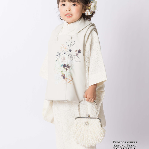 【新品】七五三 3歳 正絹　着物+長襦袢セット　女の子 三つ身　黒 七五三 三つ身着物 長襦袢セット 3歳用 5歳用 七五三着物 女の子着物