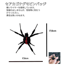 セアカゴケグモのピンバッジ 2枚目の画像