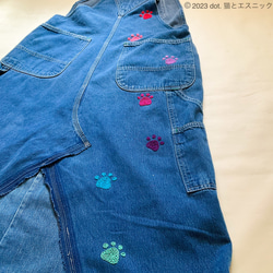 【幸せいっぱい】デニム オーバーオール 刺繍 スカート 9枚目の画像
