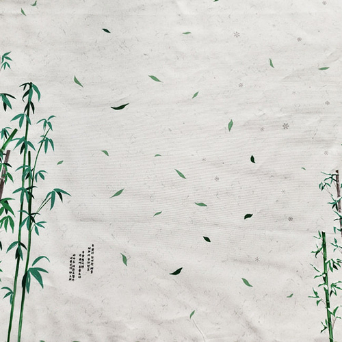 竹柄 四君子 竹 オックス パネル生地 70㎝単位 Bamboo Panel