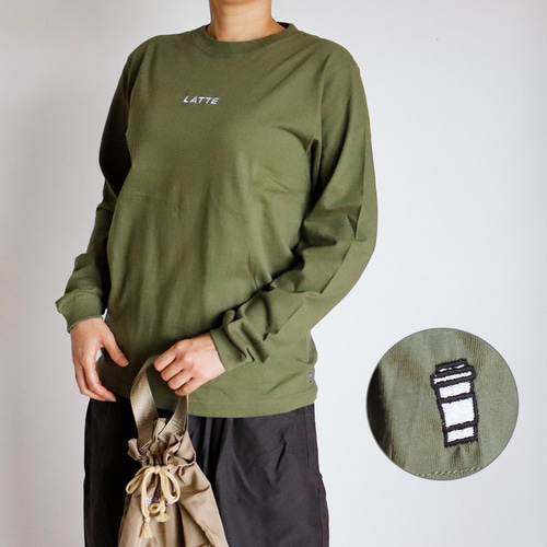再出品/限定色】ラテ ロングスリーブTシャツ（ライトオリーブ