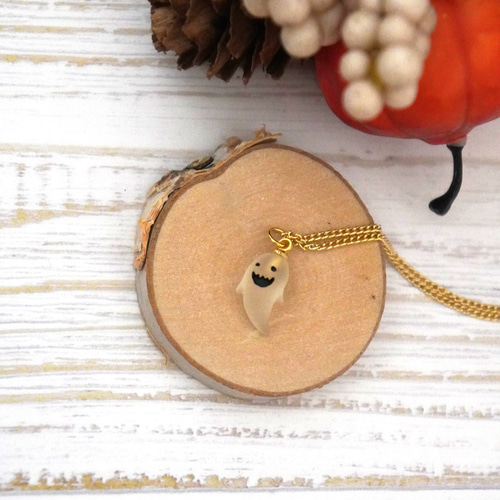 ハロウィンおばけのネックレス （45cm) ネックレス・ペンダント