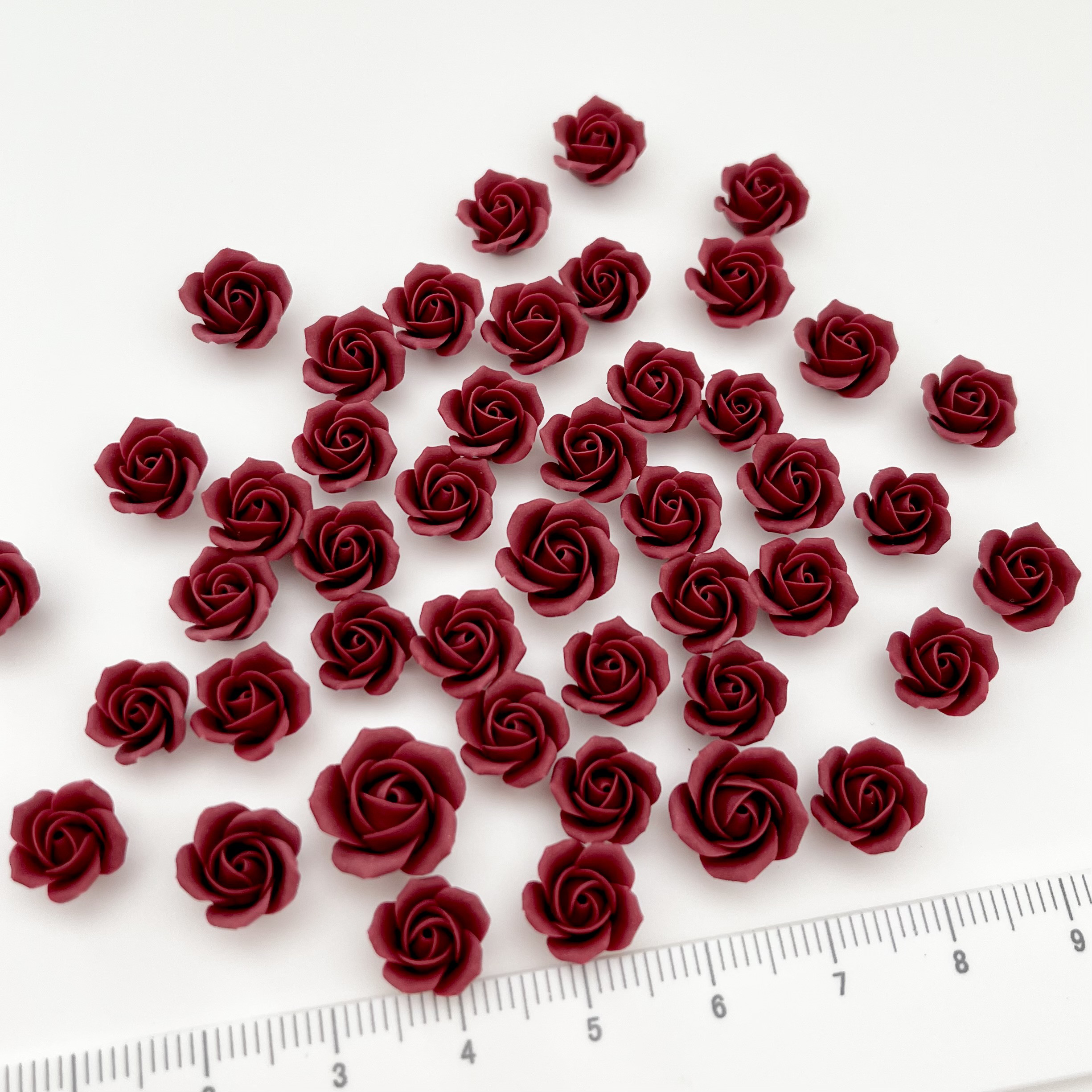 ターコイズ入り天然素材薔薇彫りパーツ他おまとめ4点