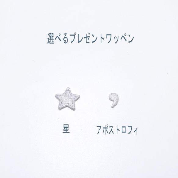 3枚セット くすみカラーのアルファベット＆数字 ワッペン〈薄グレー〉アイロン接着 5枚目の画像