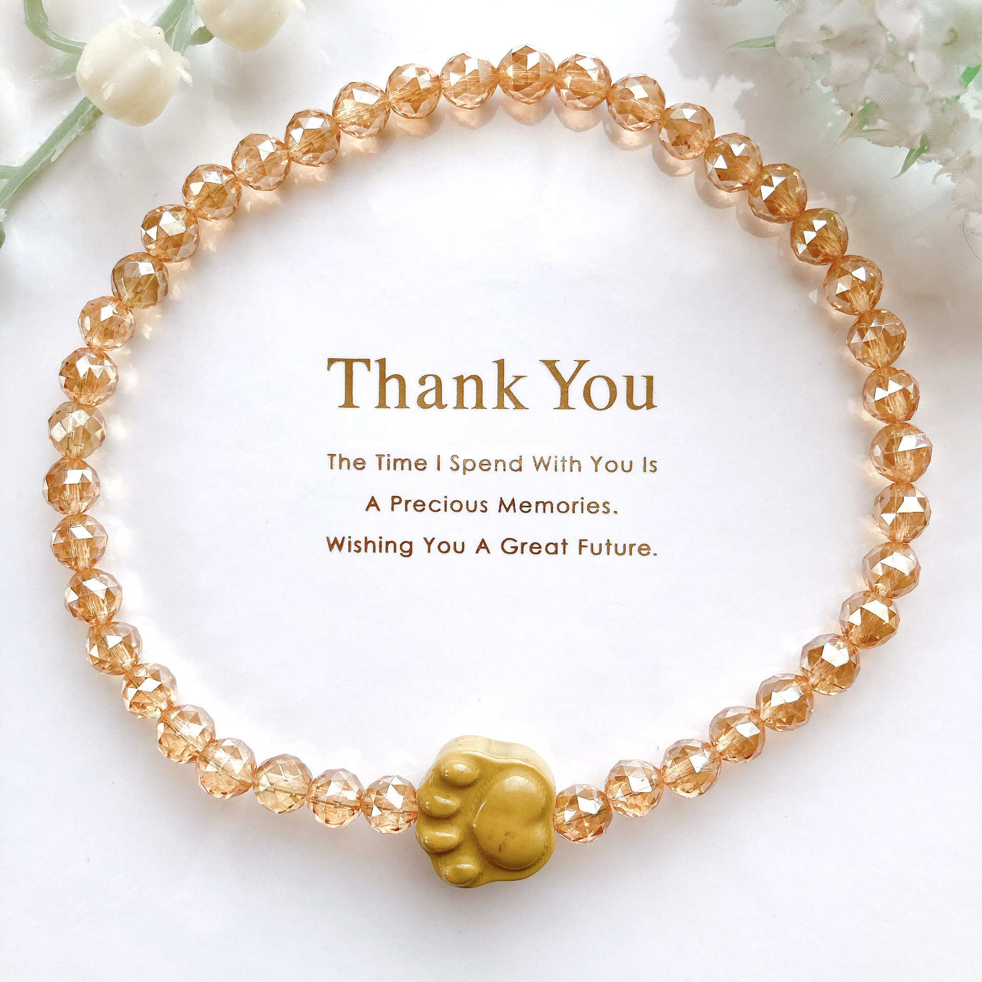 アンバーオーラアラシャン肉球ワンちゃんネコちゃん用ネックレス犬猫ペット用ネックレス