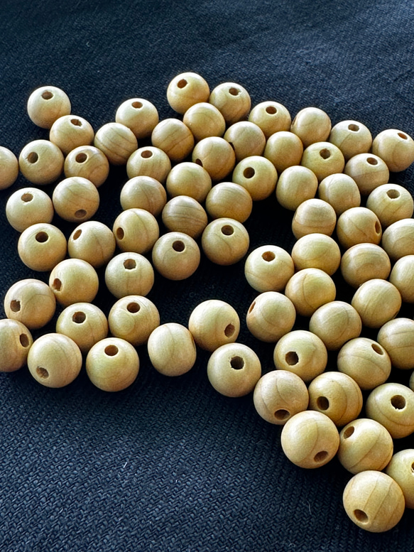 ◇ウッドビーズ（wooden beads）　榧（カヤ）7mm　10pcs 1枚目の画像