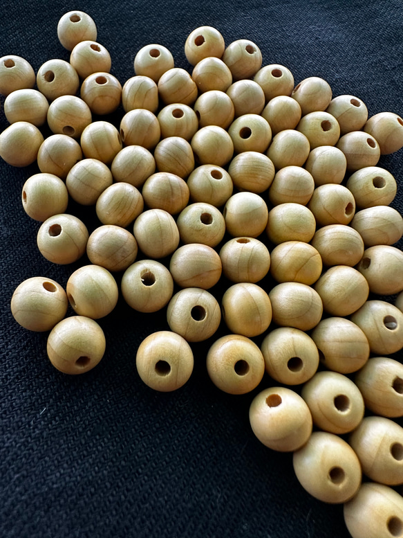 ◇ウッドビーズ（wooden beads）　榧（カヤ）7mm　10pcs 3枚目の画像