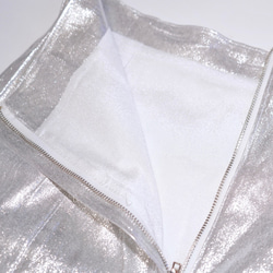 Silver Metallic H-Line Mini Skirt ミニスカート シルバー 銀色 カジュアル 8枚目の画像