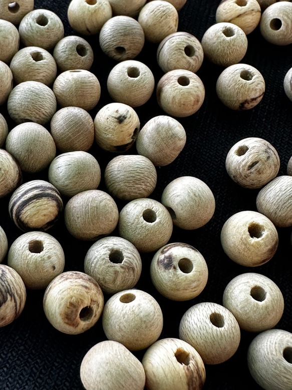 ◇ウッドビーズ（wooden beads）　ブナ7mm　20pcs 2枚目の画像