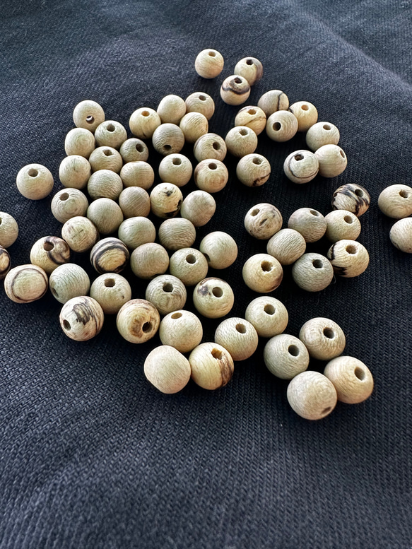 ◇ウッドビーズ（wooden beads）　ブナ7mm　20pcs 4枚目の画像