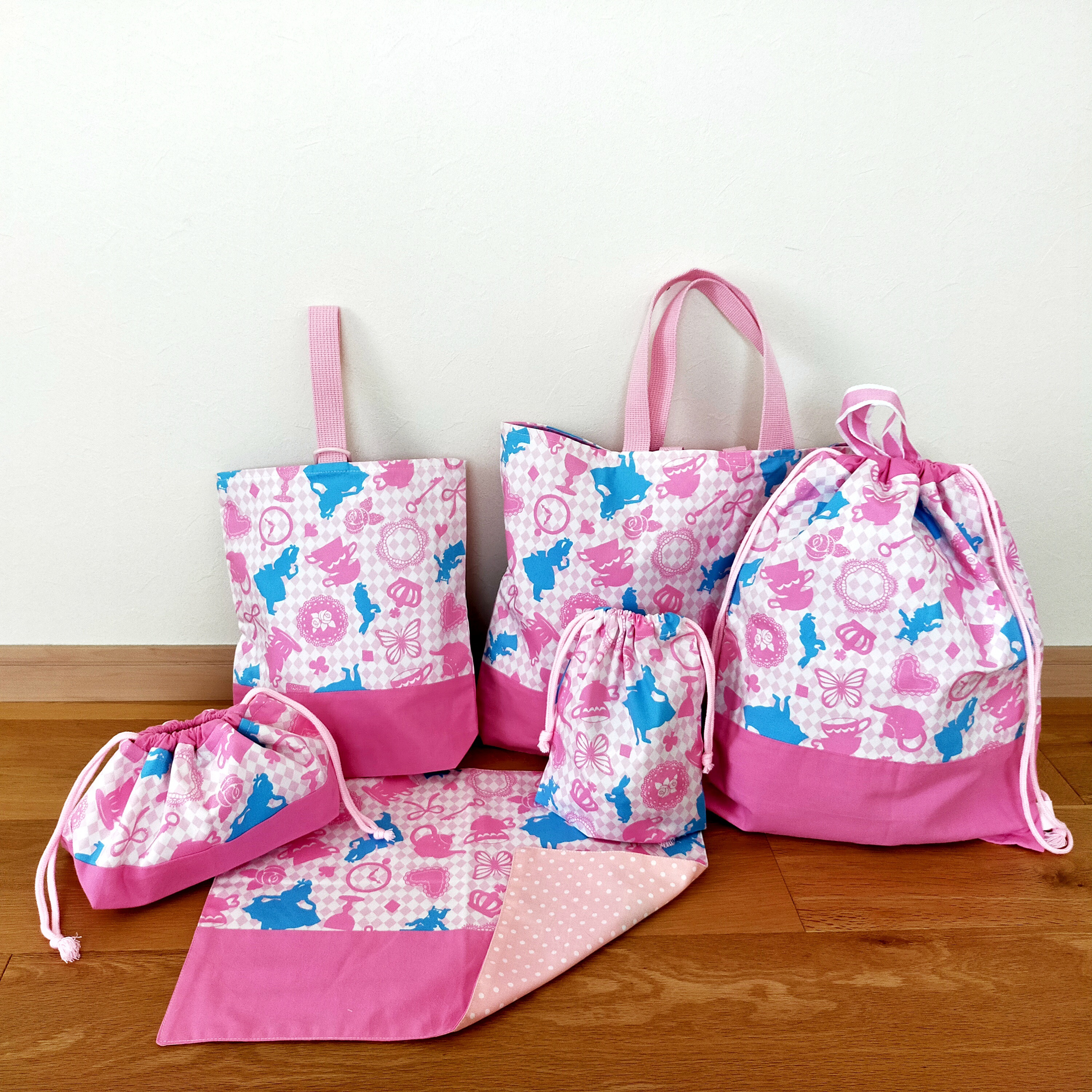 ③入園セット　入学セット 女の子　レッスンバッグ 他 6点セット アリス 6点セット ③入園セット　入学セット 他 女の子　レッスンバッグ アリス