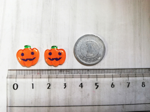 ハロウィンかぼちゃのピアス/イヤリング 5枚目の画像