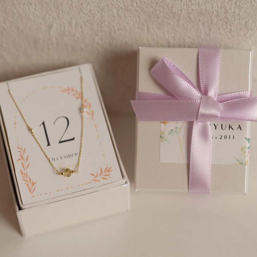 Birthstone|お誕生石のネックレス12月ジルコン