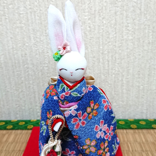うさぎ 振袖着物(ちりめん青) その他人形 りん 通販 16548011 うさぎ 振袖着物(ちりめん青) その他人形 りん 通販 16548011