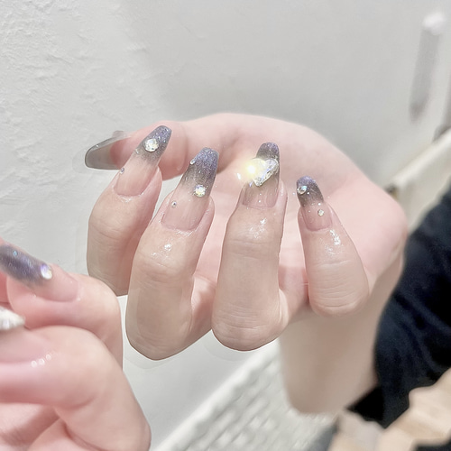 ネイルチップ♡オーダーマグネットy2k韓国ワンホン冬フレンチガーリー