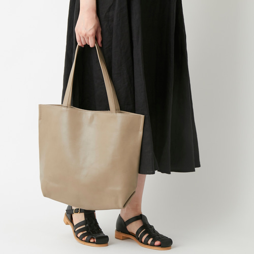 AB602 本革撥水ソフトレザー軽量トートバッグ横型L トートバッグ