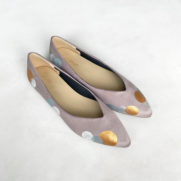 JIL SANDER ゴールド ポインテッドトゥ スリッポン 低ヒール JIL SANDER ゴールド ポインテッドトゥ スリッポン 低ヒール