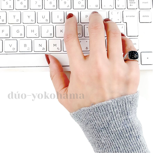 送料無料】ボックスブラックボリュームリング ピンキーリング 3号 5号