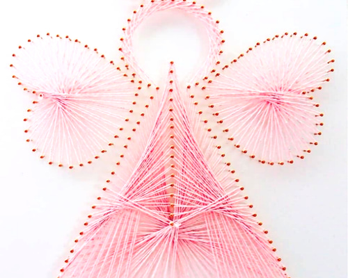 糸掛け曼荼羅 運気アップ引寄せ 糸掛け曼荼羅アート 鋲打ち済み「天使」 作成キット