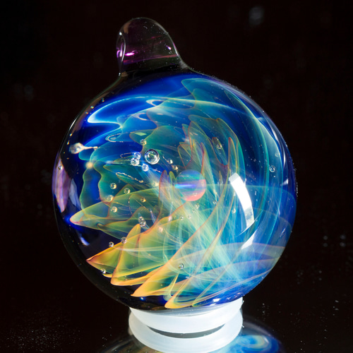 VORTEX FLOWER ボロシリケイトガラスペンダント vf4 ネックレス