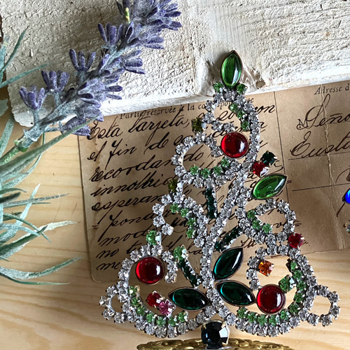 チェコ  ヴィンテージツリー■クリスマスカラー ◇チェコ ヴィンテージ クリスマスツリー その他インテリア雑貨