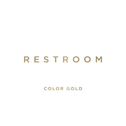 【賃貸でも】RESTROOMドア サインステッカー │トイレ用 ミニマルゴシック 4色展開 4枚目の画像