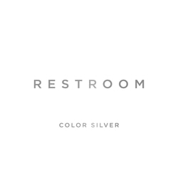 【賃貸でも】RESTROOMドア サインステッカー │トイレ用 ミニマルゴシック 4色展開 6枚目の画像