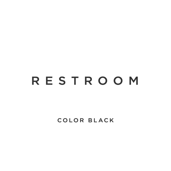 【賃貸でも】RESTROOMドア サインステッカー │トイレ用 ミニマルゴシック 4色展開 5枚目の画像