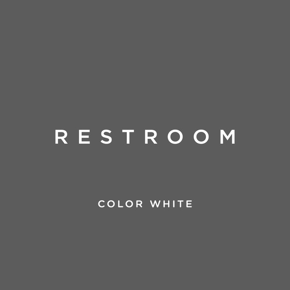 【賃貸でも】RESTROOMドア サインステッカー │トイレ用 ミニマルゴシック 4色展開 3枚目の画像