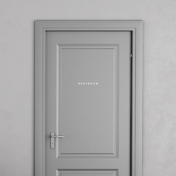 【賃貸でも】RESTROOMドア サインステッカー │トイレ用 ミニマルゴシック 4色展開 2枚目の画像