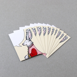 留言卡 10 件套（兔子） 第3張的照片