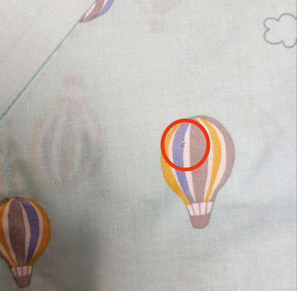 [80-90size]　baby甚平　パステルカラー　気球柄 5枚目の画像
