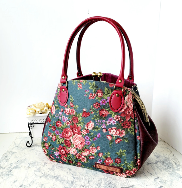 あおりポケット がま口バッグ みっきー 特大あおりがま口バッグ