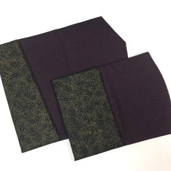 ◆送料込◆慶弔両用袱紗＆数珠入れセット◆HOFFMAN FABRICS　金彩◆セミハード 4枚目の画像