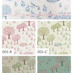 新入荷！『マカベアリス Words of Forest  -Fruits Tree-綿麻 　C』～50㎝単位でカット～ 9枚目の画像