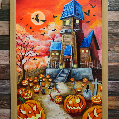 油絵 油彩 油彩画 絵 絵画 絵【ハロウィン】 maxresdefault.jpg