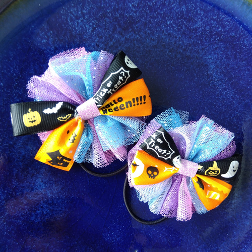 ハロウィンヘアゴム 2ヶセット キッズヘアゴム 雑貨・その他 Small