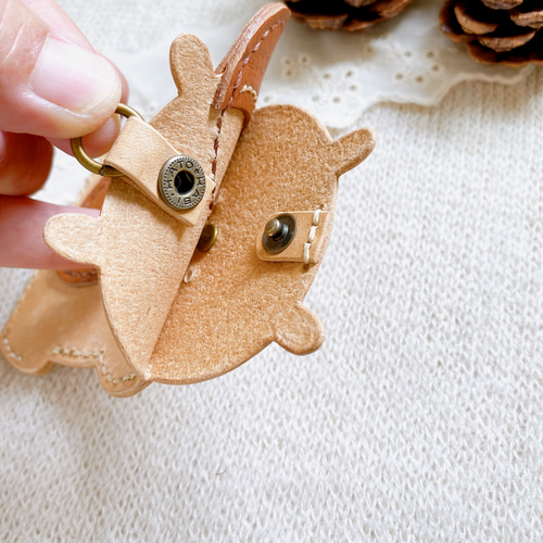 リスくんICカードケース&リール付きストラップセット パスケース 秋