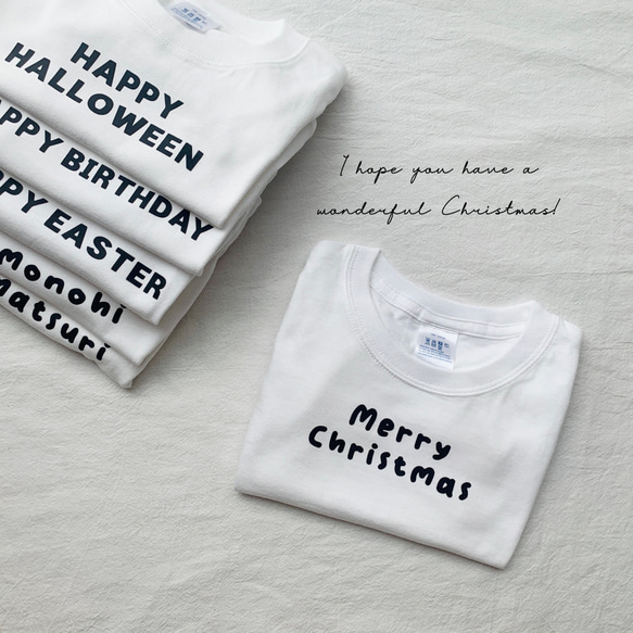 NEW  ̖́- 名入り可＊【クリスマス】【 バースデー 】 etc.. event Tシャツ 8枚目の画像