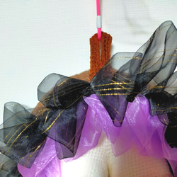 ハロウィン　リース　黒①　飾り　魔女　かぎ編み　編み物 6枚目の画像