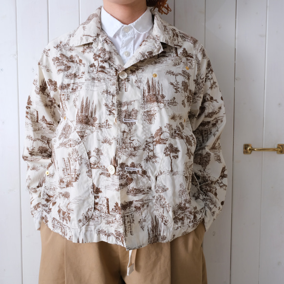 poplin jacket landscape brown 第1張的照片