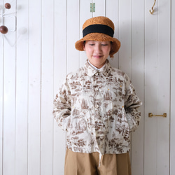 poplin jacket landscape brown 第8張的照片