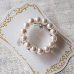 【送料無料】サークルブローチ　スワロフスキーパール✨入学式/卒業式　フォーマルにも普段にも♪ 2枚目の画像