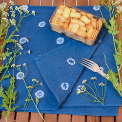 藍染紮染草木染桌布 indigo藍 餐墊雙面隔熱墊餐巾拍照道具小桌布 第14張的照片