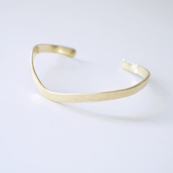 【兩裝黃銅手鐲 / 三種尺寸可選】「纖細X型」 SML 第6張的照片