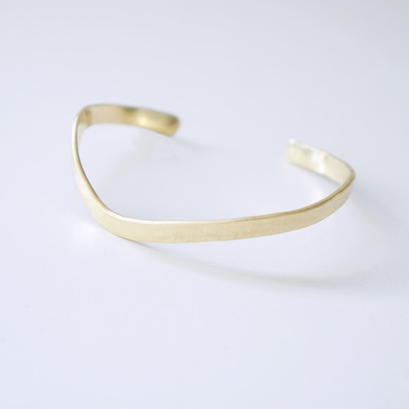 【兩裝黃銅手鐲 / 三種尺寸可選】「纖細X型」 SML 第6張的照片