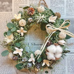 ナチュラルリース　ドライフラワーリース 再販*3】ナチュラルリース ドライフラワーリース リース