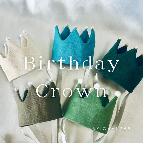 人気アイテム＞white denim crown ベビークラウン/バースデー