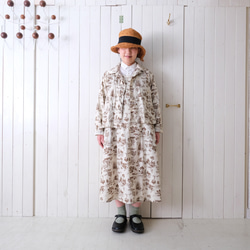 poplin two tone rough one piece landscape brown 第15張的照片